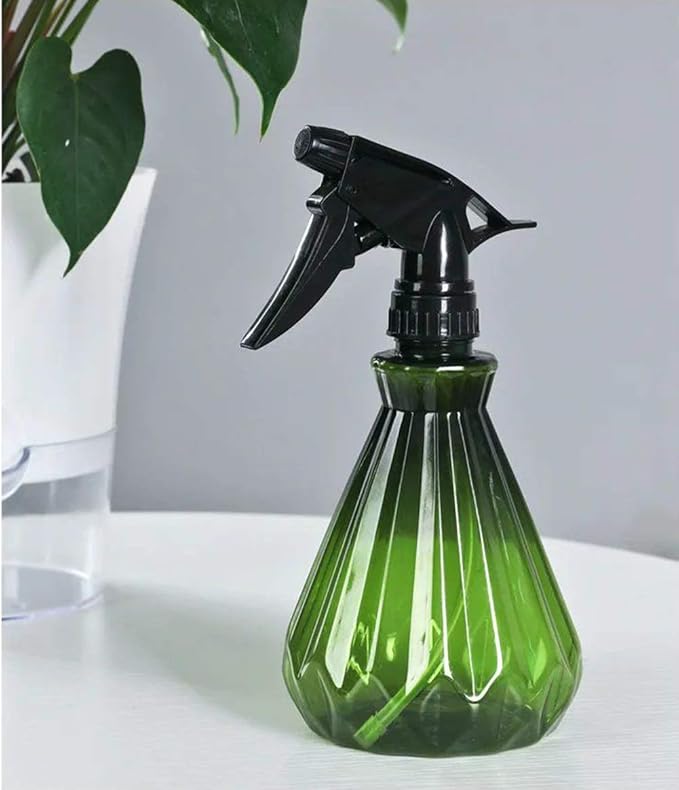 Yrzper Watering Can for Indoor Plants, Plant Mister Spray Bottle with Detachable Nozzle for Plants,Succulents, Garden Flowers Mist Small Modern Translucent Sprayer Bottle for Bonsai Plants (Green)