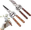 Pruning Shears – Stainless Steel Garden Scissors, Manual Hand Trimmer, Precision Cutting Tool | Curved Straight Tip Options, Spring Loaded Action, Easy Control Plant Care Solution for Flowers Vegetabl