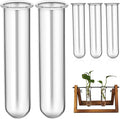 Kisangel 5Pcs Plant Propagation Tubes, Glass Test Tubes Plant Propagation Station for Clear Hydroponic Flower Vase