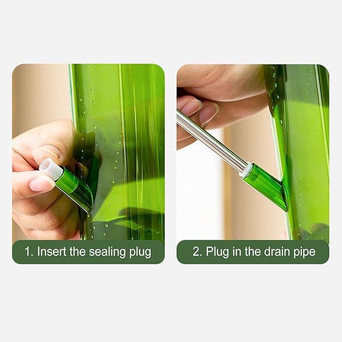 Long Spout Watering Cans | Small Can for Indoor Plants | 1L Clear with Handle Scale Detachable Lid | Plant Watering Devices for Flowers Succulents | Gardening Supplies