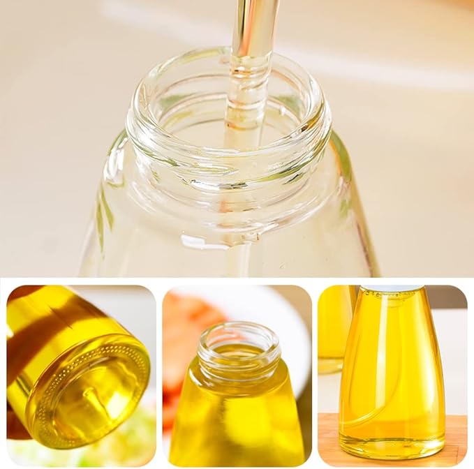 180ml Oil Sprayer Glass Oil Dispenser Bottle Spray Lemon Juice Sprayer for Cooking, Salad, Baking，Cleaning, Plants(White)