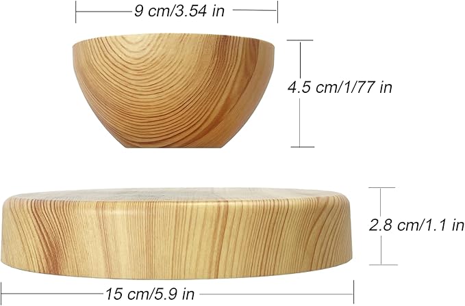 Levitatng Plant Pot, Floating Plant Pot, Small Bonsai Pot for Succulent, Levitating Decoration for Home Office (Medium Brown)