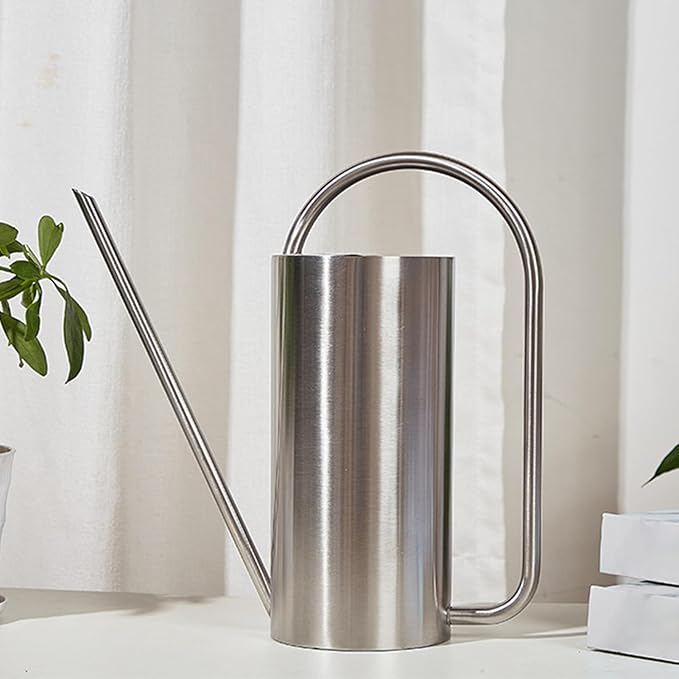 Long Spout Watering Can, 50 Oz Stainless Steel, Durable Gardening Kettle, Precise Pouring Design, Easy Handle Indoor Plant Care, Premium Plant Watering Tool, Indoor, Potted Plants, Courtyard