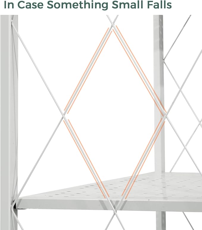 DEANIC 4 Tier Foldable Storage Shelves with Wheels, Large Capacity Shelving Unit, Freestanding Metal Wire Shelf Rack, No Assembly Organizer Rack for Garage Kitchen, Basement, Pantry(Grey)