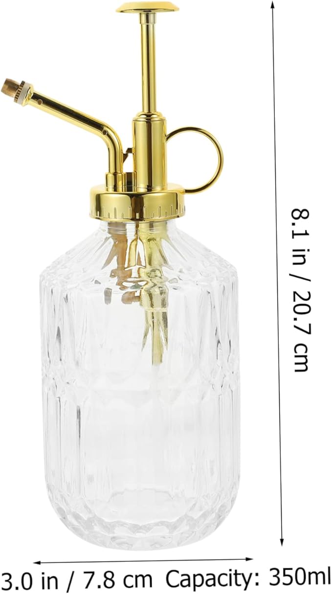 POPETPOP Glass Plant Mister Spray Bottle Continuously Mist Spray Retro Vintage Design for Plants