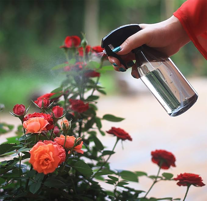 driew Plant Mister Spray Bottle, Plant Mister Water Spray Bottle for Plants Misting Bottle Water Fine Mist, Cleaning Solutions, Gardening, Indoor, Outdoor (Black - 10oz)