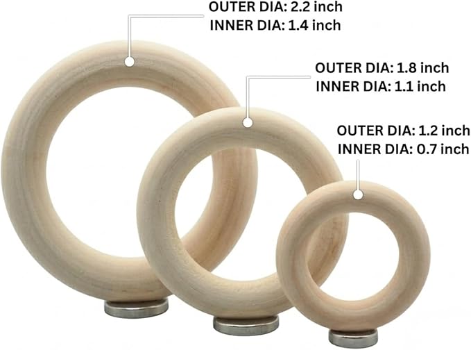 15-Pack Magnetic Air Plant Holders, Breathable Wire Tillandsia Hangers for Fridge & Metal Wall, Modern Miniature Plant Display Rings for DIY Fairy Gardens and Home Decor (1.2 Inch)