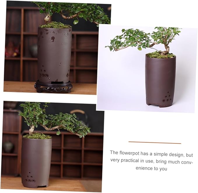 GALPADA Flower Pots for Indoor Plants Purple Sand Planters Drainage Safe Long-Lasting Use