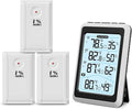 ORIA 3 Sensor Wireless Indoor Outdoor Thermometer Hygrometer, Digital Temperature Humidity Monitor with Backlit Display, Min/Max Records, Celsius/Fahrenheit Switch for Home, Garden, Greenhouse