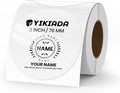 White Circle Thermal Labels Vinyl 3 Inch Self-Adhesive Round Stickers Roll Waterproof Printer Decals Name Tag for QR Code DIY Office Address 500 PCS