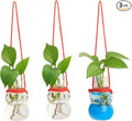 XXXFLOWER Wall Hanging Propagation Stations with Luminous Sand Christmas Decor for Home Garden Office 3 Pcs Snowman-Shape Hanging Planters for Indoor Plants Gifts for Plant Lovers（Plant NOT Included）