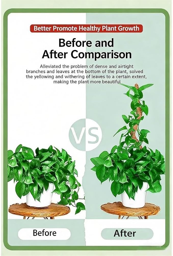 Monstera Plant Support,Bendable Coco Coir Pole for Monstera Plant Supports Indoor Plants, 63 inch Moss Pole Support for Climbing Plants