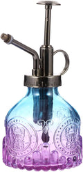 UPKOCH Vintage Glass Plant Mister Indoor Spray Bottle, Blue Purple Small Misting Watering Can for Orchid Succulents, Decorative Sprayer