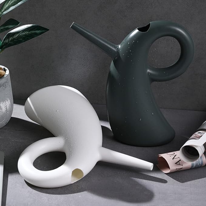 1.5L Watering Can for Indoor Outdoor Plants, Creative Sheep Horn Shape ABS Plastic Plant Small Watering Can for Indoor Plants, Long Spout Watering Cans for House Plant Garden Flower