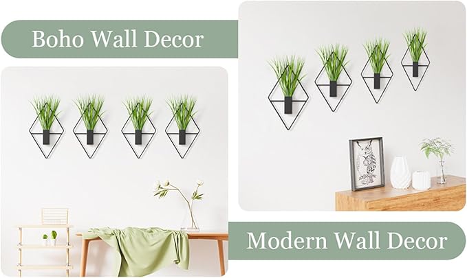 2pack Modern Geometric Wall Mounted Plant Holders for Indoor Decoration Iron Art Hanging Flower Pots Wall Decoration Hanging Planter