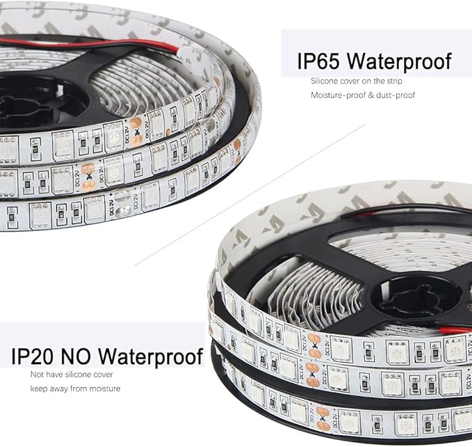 DC 12V LED Grow Light 5M LED Strip Light Full Set Flexible Tape 5050 LED Phyto Plant Growth Lamps for Greenhouse Hydroponic Plant Light (3:1 Full Set, IP20 No-Waterproof)