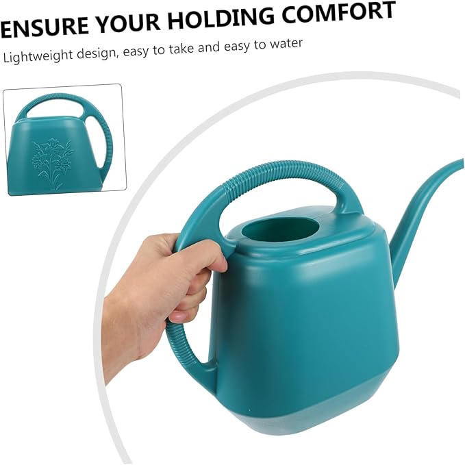 Cabilock 2 Gallon Plastic Watering can with Long Nozzle and Measurement for Indoor and Outdoor Garden Plants