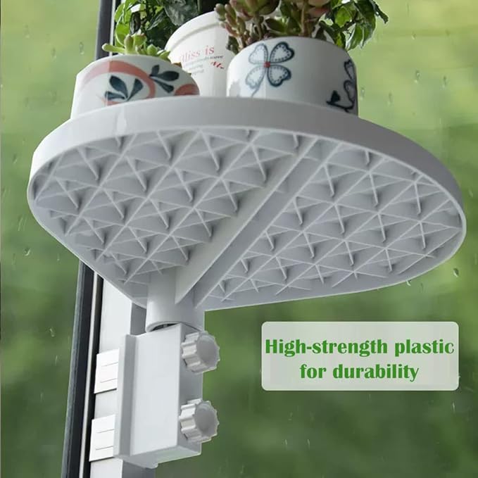 WAYUTO Rotatable Floating Window Plant Caddy Shelf Sliding Window Door Ledge Plant Display for Windowsill Door Perch Deck Decoration