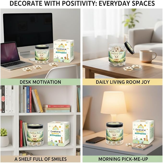 Positive Owl Jar With 60 Affirmation Cards – Emotional Support Owl Gifts For Women, Stress Relief And Daily Encouragement, Owl Themed Gifts, Office Decor For Women