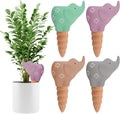 4Pcs Plant Watering Globes, Kalolary Elephant Shape Self Watering Spikes Terracotta Drip Water Stakes Irrigation Watering Bulbs for Pot, Indoor, Outdoor, Vacation