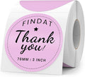 Purple Round Thermal Labels 3 Inch Vinyl Circle Waterproof Direct Printer Sticker Self-Adhesive Perforated Name Tag for Logo DIY QR Design Office Address 500 PCS