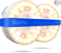 Barrina Orbgrow OG09 Puck LED Grow Light with 660nm Red LEDs, 18W(2 x 9W, 270 Watt Equiv), Plant Lights for Indoor Plants Full Spectrum, Magnetic & Linkable, Small Grow lamp for Plant Shelf, 2 Packs