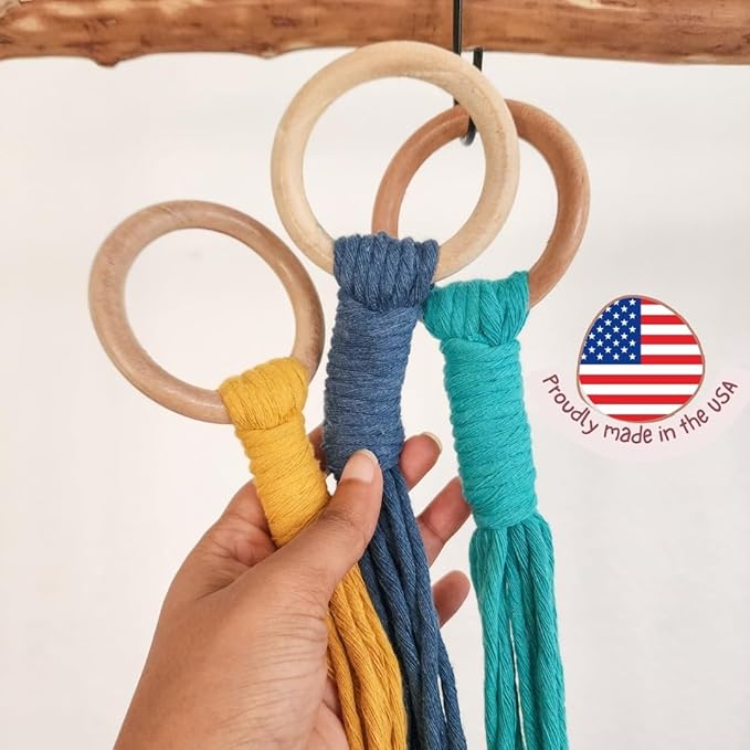 Handmade By Uruba Macrame Plant Hanger Indoor Macrame - 3ft Macrame Plant Hangers Indoor for Live Plants Indoor Outdoor Decor Boho Decor Small Hanging planters for Plants (Set of 3: Cozy Combo)