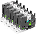 Freshworld 6-Pack Replace for Brother Label Maker Refills TZe-231 12mm 0.47 Black Ink on White Tape Laminated Compatible with Brother Label Maker Tape for P-Touch PTD210 D220 H110 H111 D410 610BT CUBE