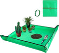 HNXTYAOB Extra Large Waterproof Potting Mat for Indoor Plants Transplanting and Dirt Control, Square Repotting Mat Portable Succulent Potting Tray Gardening Gift for Plant Lovers (39.5"x39.5")