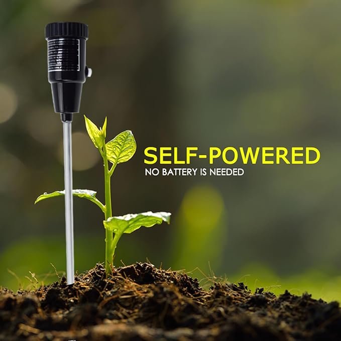 Soil PH Meter, Soil Moisture Sensor Meter, Soil PH Tester Gardening Tool Kits for Plant, Tree, Soil Tester for Moisture Great for Garden, Lawn, Farm, Indoor & Outdoor Use 295mm Long
