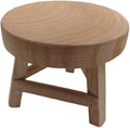 MYCENSE Wooden Stool Plant Stand for Indoor & Outdoor, Sturdy Flower Pot Stands Plants Shelf Potted Rack, Round Footstool, Decoration Racks for Home Office Garden Patio, C Wood 18x15cm