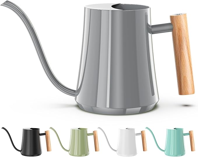 Watering Can Indoor Plants 35oz Elephant Gray Water Can Indoor Metal Small Water Can Pot with Long Spout for House Bonsai Plants Garden Flower Decorative