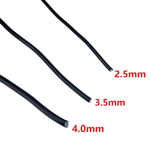 Antrader Bonsai Training Wire Set,Anodized Aluminum Wire 2.5mm/3.0mm/4.0mm Training Wire for Bonsai Trees,3 Sizes/100g,Black