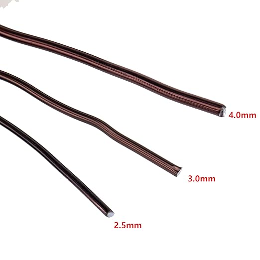 Antrader Bonsai Training Wire Set,Anodized Aluminum Wire 2.5mm/3.0mm/4.0mm Training Wire for Bonsai Trees,3 Sizes/100g,Brown