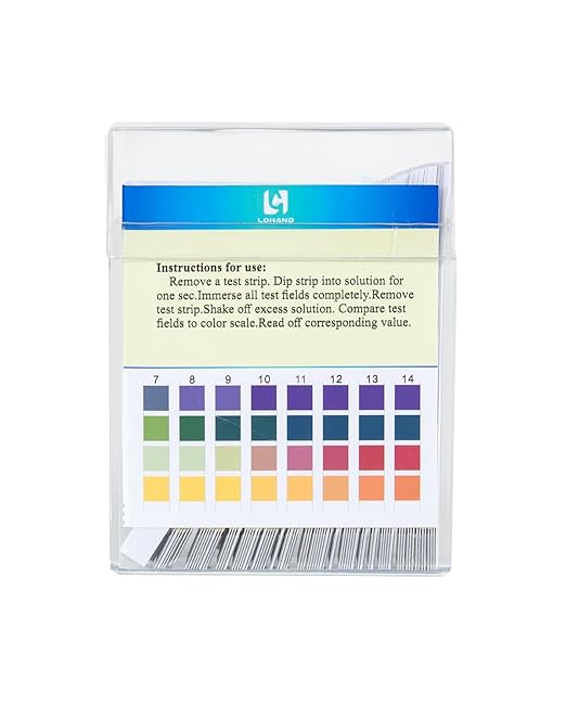 LOHAND pH Test Strips, 100 Strips, Fast&Convenient, 0-14 Universal pH Paper for Drinking Water/Liquid Testing/Urine/Pool/Soil Liquid/Brewing/Laboratory