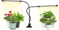 iPower LED Grow Light Strips Full Spectrum for Indoor Plants with Auto ON/Off 4/8/12H Timer, 5 Dimmable Levels Per Tube, Sunlike Grow Lamp for Hydroponics Succulent, 1 Pack, Yellow, 2 Tubes