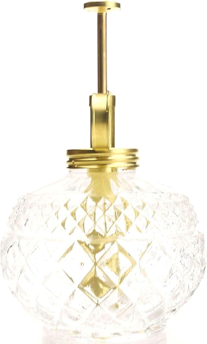 Plant Mister- Clear Color Glass Bottle & Brass Sprayer (Matt Gold)