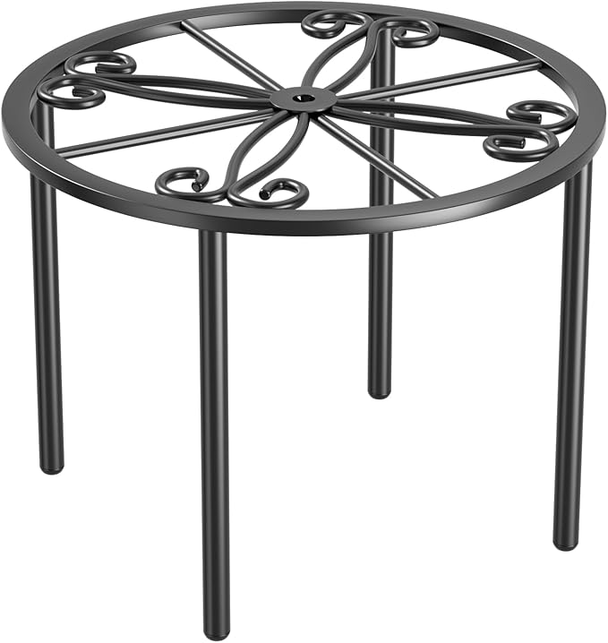bussdis Plant Stand 1 PCS-10.2 IN Flower Pot Stand Plant Rack for Indoor and Outdoor Courtyard Gardens Black