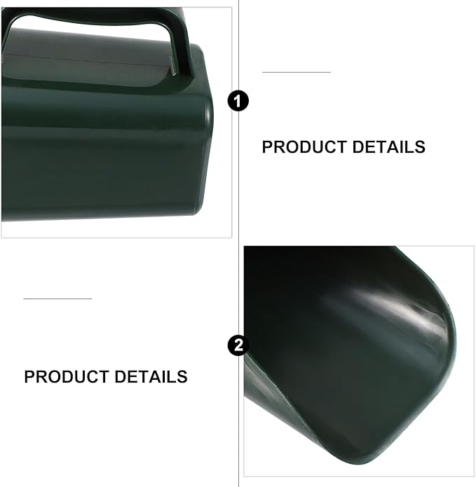 Kisangel Garden Soil Scoop Plastic Bucket Shovel 8.54 Inch for Planting Succulents Soil Sifting and Transplanting Tool
