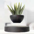 Magnetic Levitatng Plant Pot, Floating Plant Pot, Small Bonsai Pot for Succulent, Levitating Decoration for Home Office(Dark Brown)