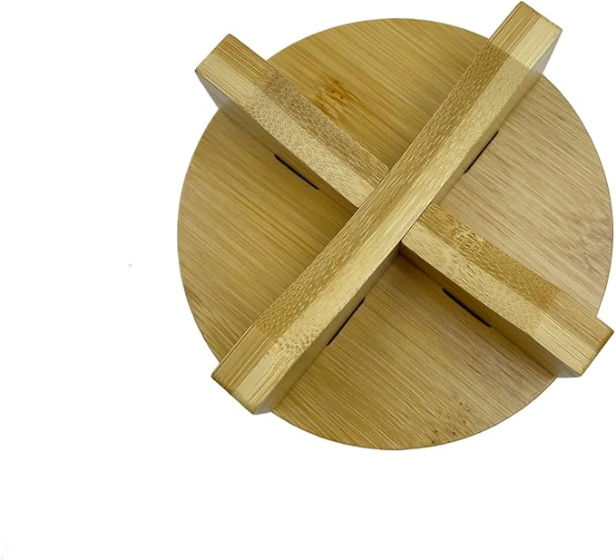 Short Round Wooden Plant Stand Indoor Desktop Flower Pedestal Stand Wood Decor Risers for Small Plants Display(4.5 Inch)