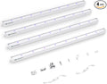 Maygrove T5 Grow Lights for Indoor Plants 2FT, Blue-Rich Full Spectrum 5000K Grow Light, 60W(4 x 15W), Grow Light Strips for Seed Starting, Greenhouse, High PPFD, Linkable, White, 4-Pack