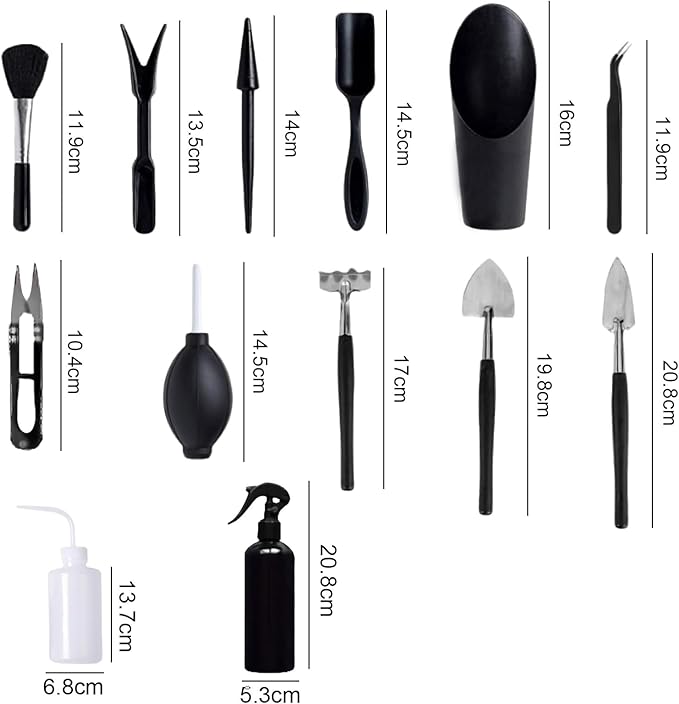Succulent Tools Set,Plant repotting kit,repotting kit,Succulent Tools,Indoor Plant Tools,Succulent Tool kit,houseplant Tools,Plant Care kit,Indoor Plant Care kit, (Set of 13 b)
