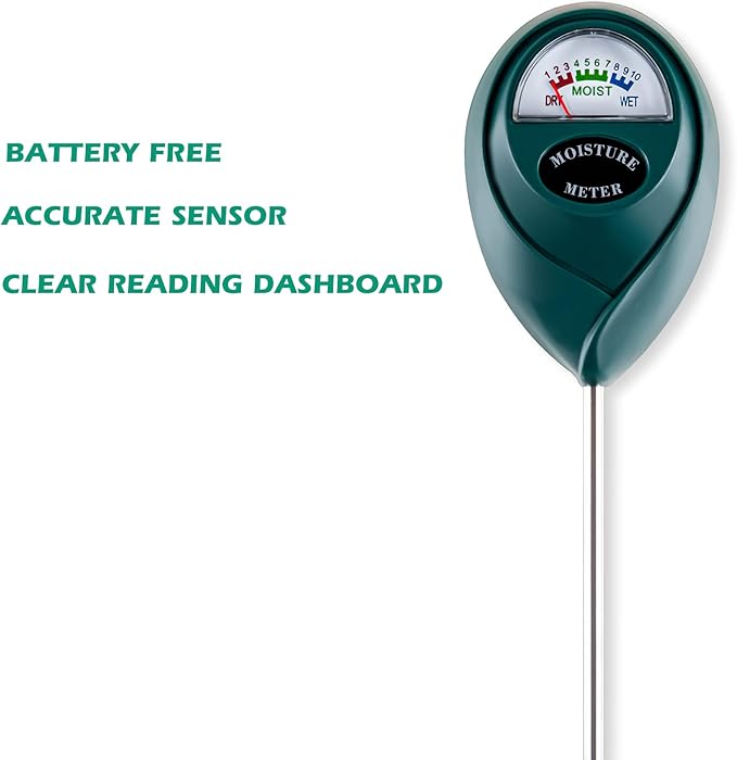 Tennedriv Green 2 Pack Soil Moisture Meter for House Plants, Plant Water Meter,Plant Moisture Meter for House Plants and Outdoor Plants, No Batteries Required