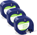Compatible with Dymo LetraTag Refills White Paper 12mm x 4m 1/2" x 13' Letra tag Label Maker Tape for Dymo LT-100T LT-100H Plus 200B Printer, 3-Pack Labelife 91330 10697 Label Tape
