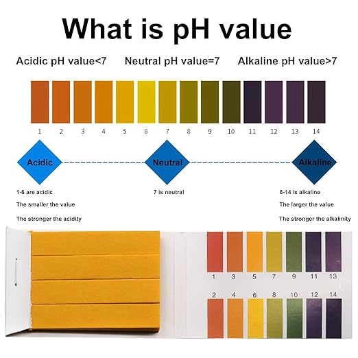 6-Pack pH Test Strips (480 Total) - Universal 1-14 pH Range Litmus Paper for Water, Wine, Saliva, Urine, Soil, Diet Monitoring - Ideal for Soap Making (Sealed Packaging)