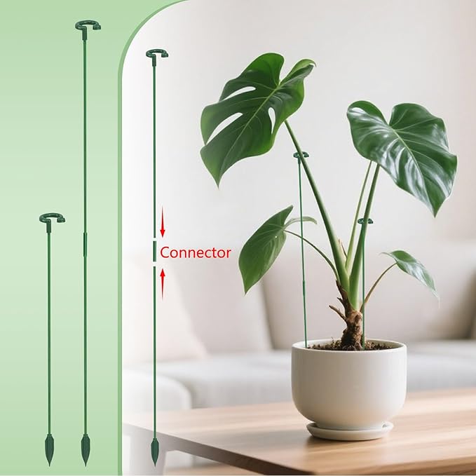 Pack of 30 Small Plant Stakes for Indoor Plants 10.7 Inches Single Stem Plant Support Stakes for Phalaenopsis/Orchid Flower/Succulent