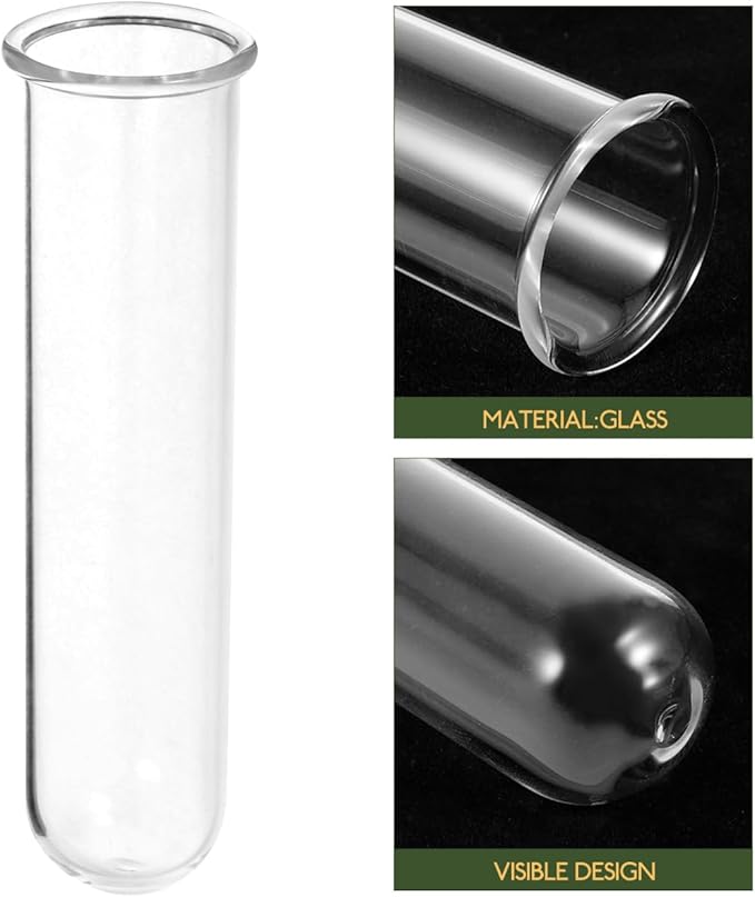 Kisangel 5Pcs Plant Propagation Tubes, Glass Test Tubes Plant Propagation Station for Clear Hydroponic Flower Vase