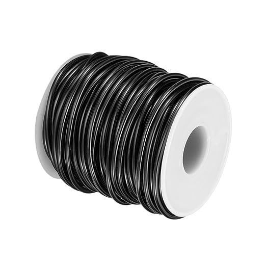HARFINGTON Bonsai Wire Anodized Aluminum Training Wire Roll 2.5mm/10 Gauge 66ft Length Bendable Bonsai Tree Wire for Garden, Horticulture, Landscape, Planting, Black