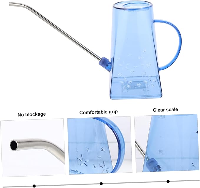 Transparent Long Spout Watering Can for Indoor Plants Household Garden Pot with Seal and Capacity Precise Pouring Water Can for Outdoor and Indoor Use